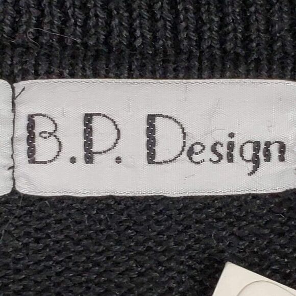 BP Design Sweater Cardigan Womens Black Knit Size Medium M Christmas New - Picture 5 of 9